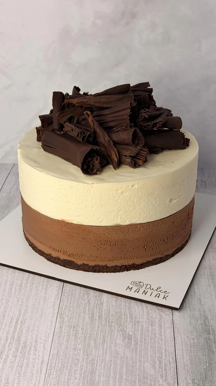 Mousse de dos chocolates